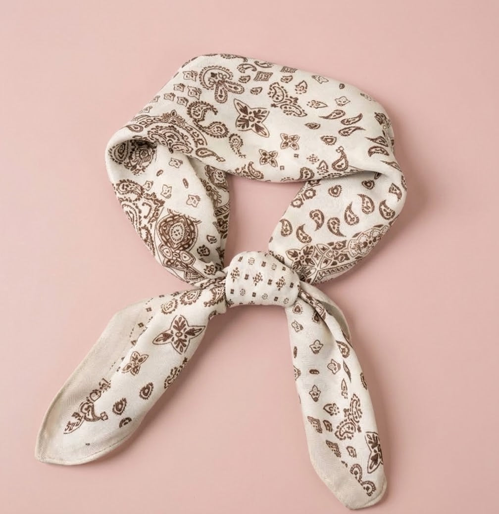 Bandana paisley taupe - Maëlyne Beauty