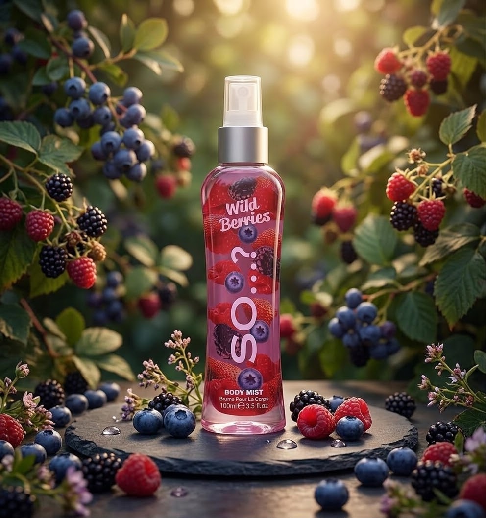 Brume parfumée pour le corps fruits des bois - Maëlyne Beauty