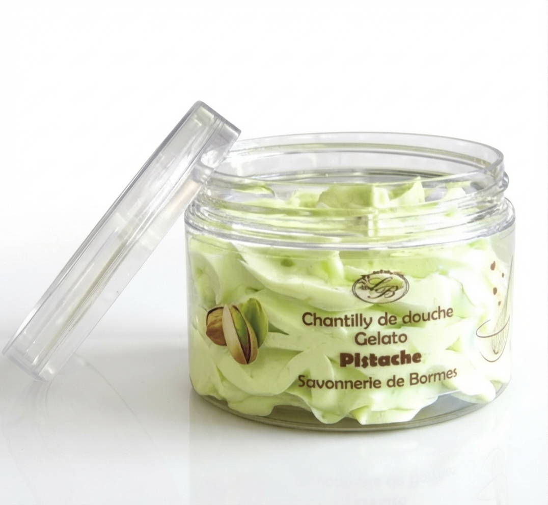 Chantilly de douche pistache