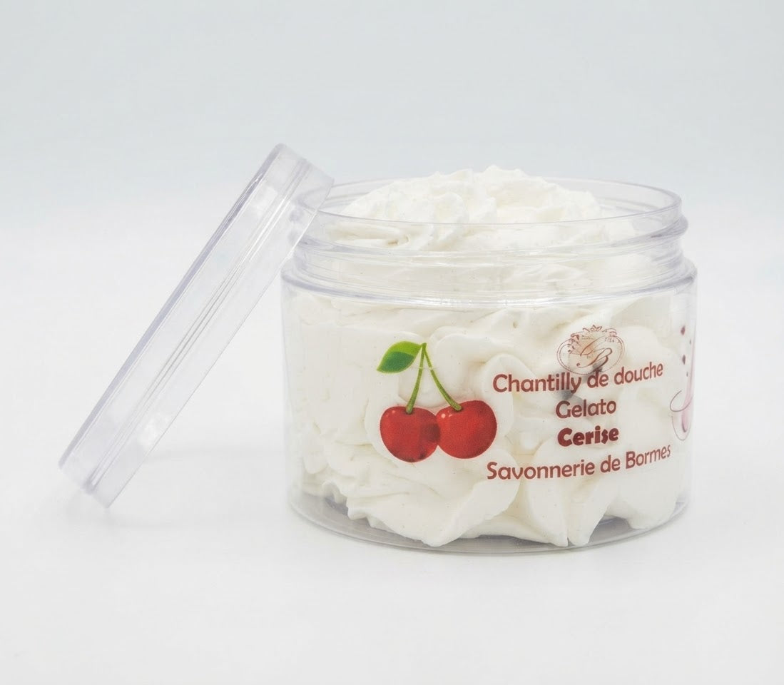 Chantilly de douche cerise
