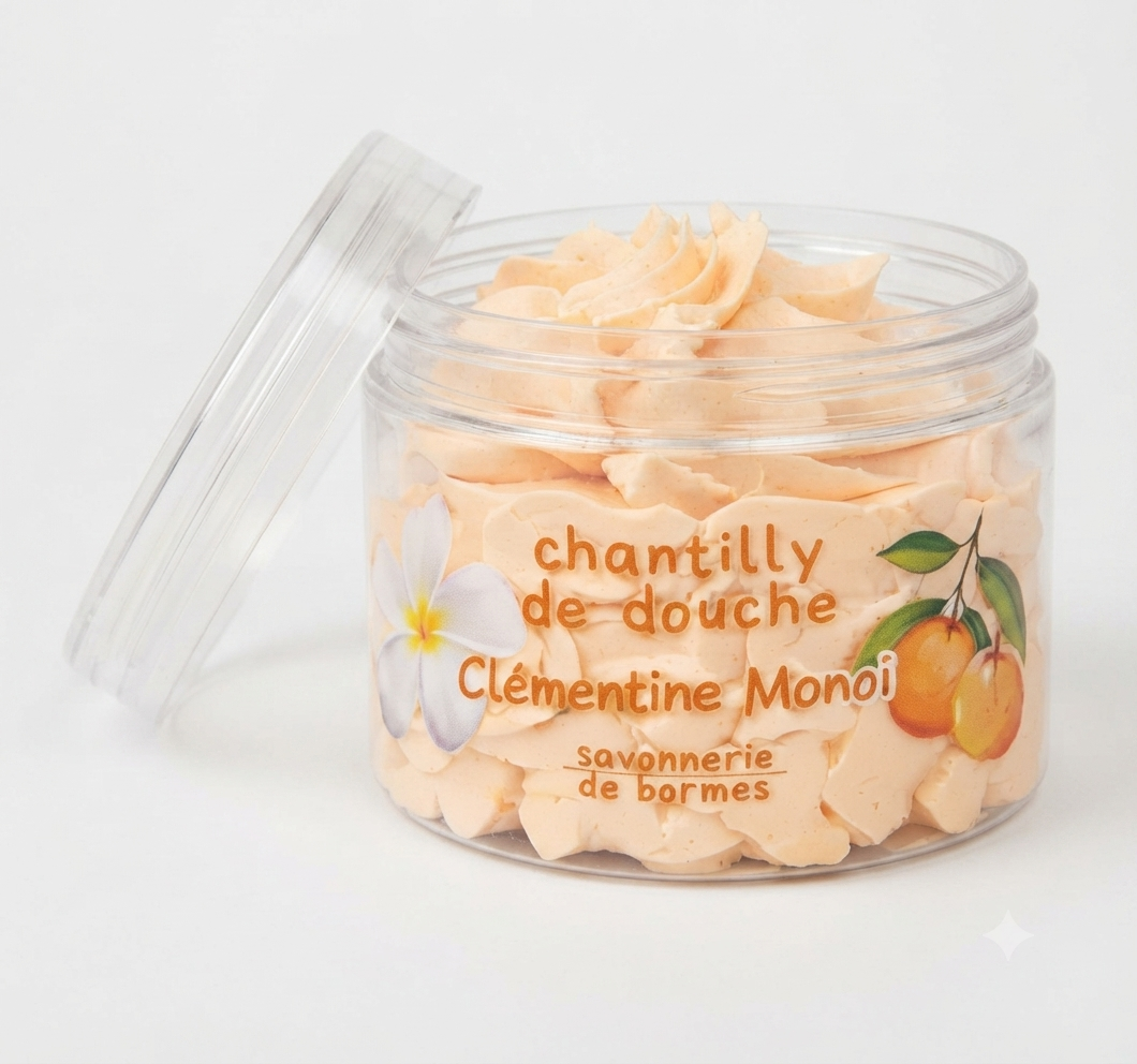 Chantilly de douche clémentine monoï