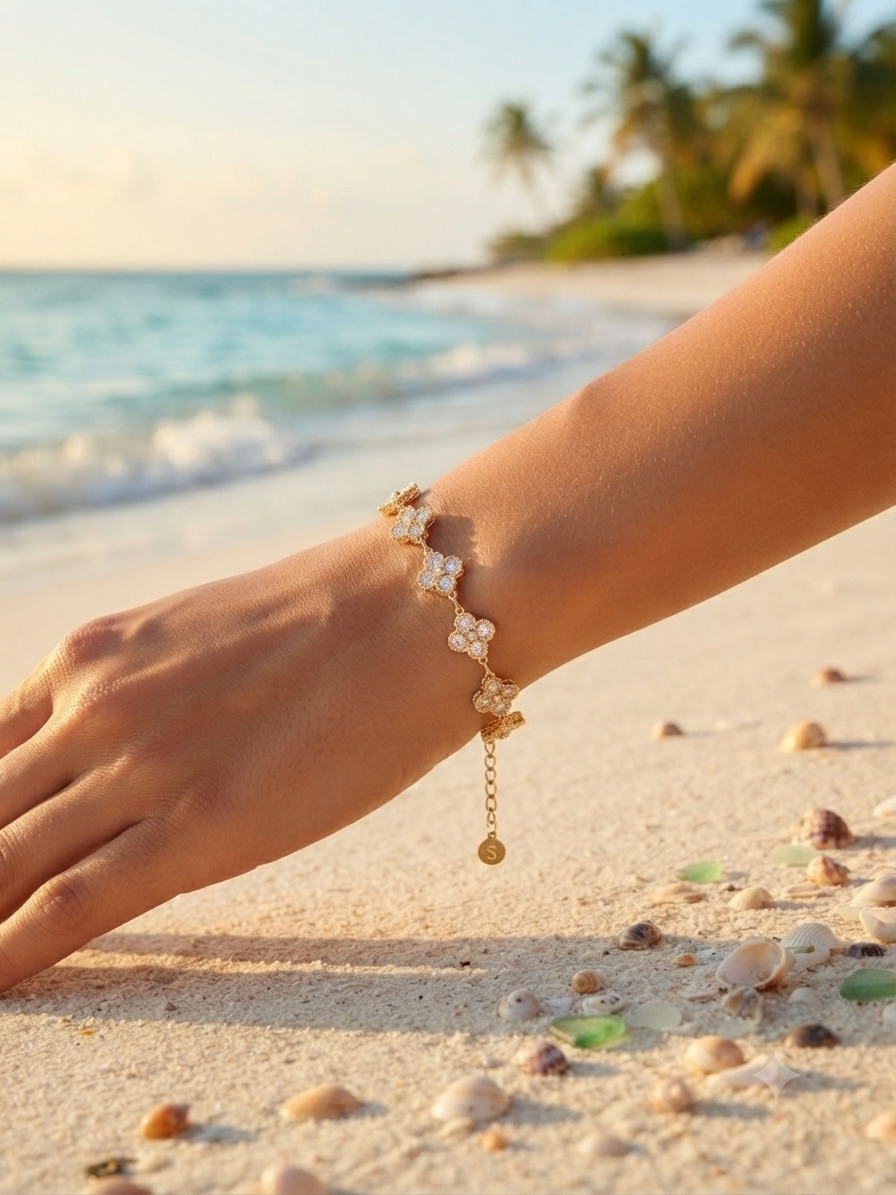 Bracelet Félicie Trèfles – Acier Inoxydable
