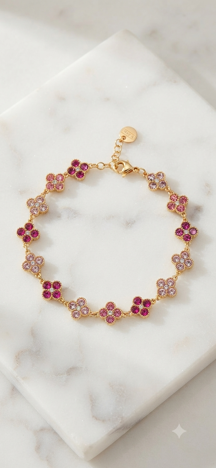 Bracelet Félicie Trèfles – Acier Inoxydable