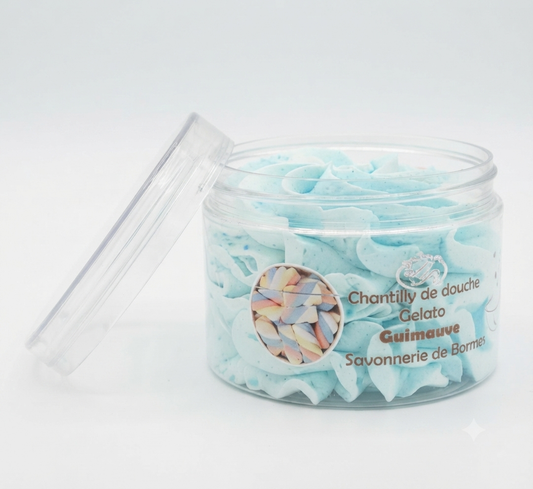 Chantilly de douche guimauve