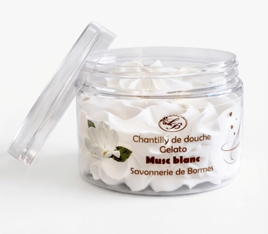 Chantilly de douche musc blanc