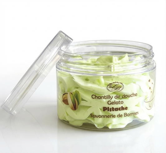 Chantilly de douche pistache
