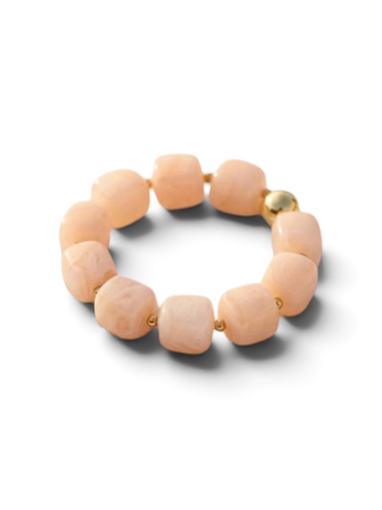Bracelet perle de résine rose