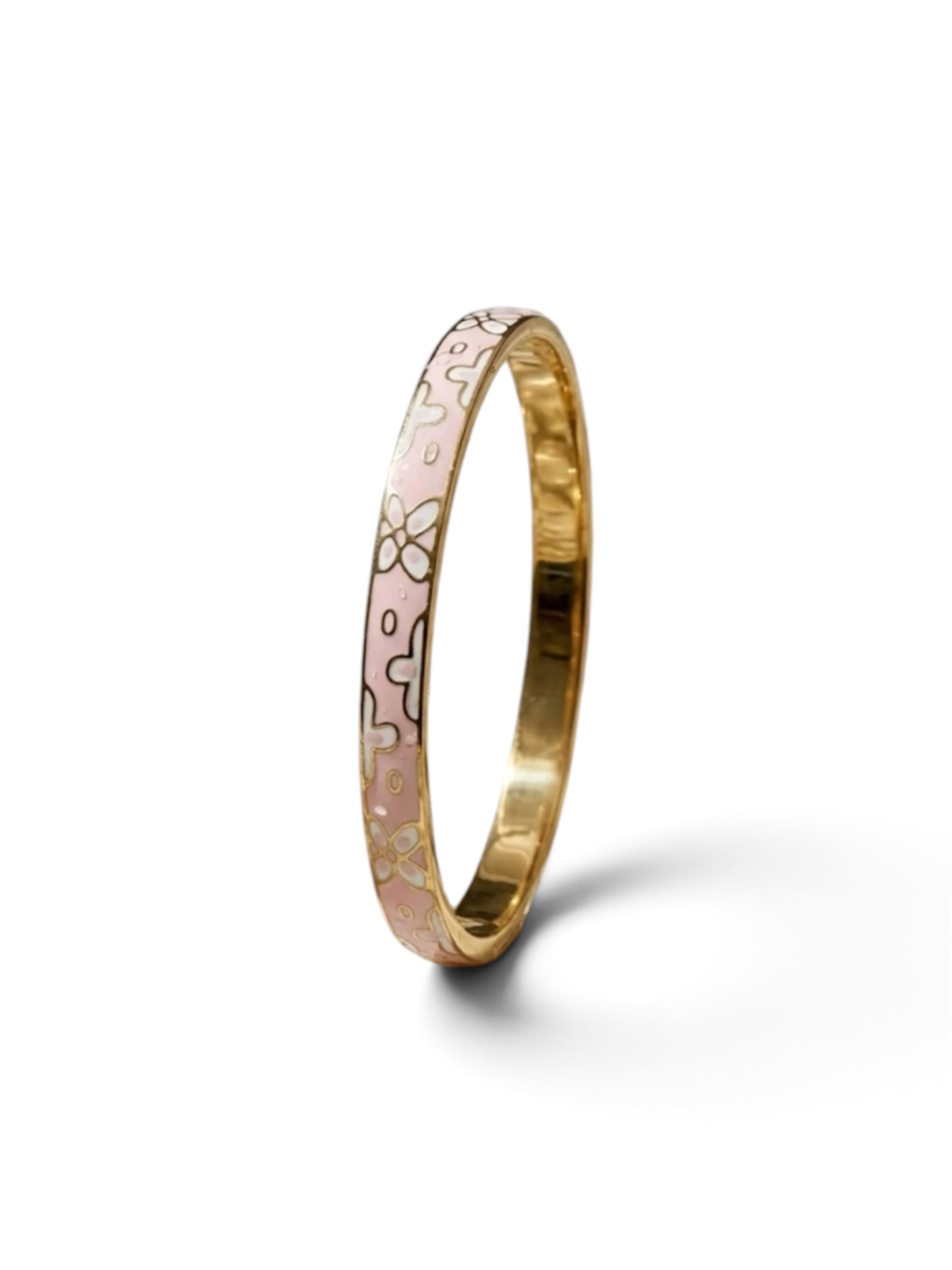 Bracelet jonc acier inoxydable rose