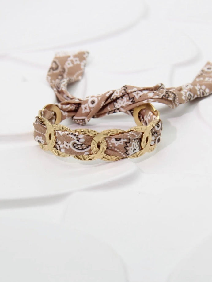 Bracelet maille et bandana Paisley