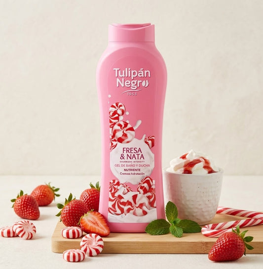 Gel douche Tulipán Negro Fraise & Chantilly 650 ml