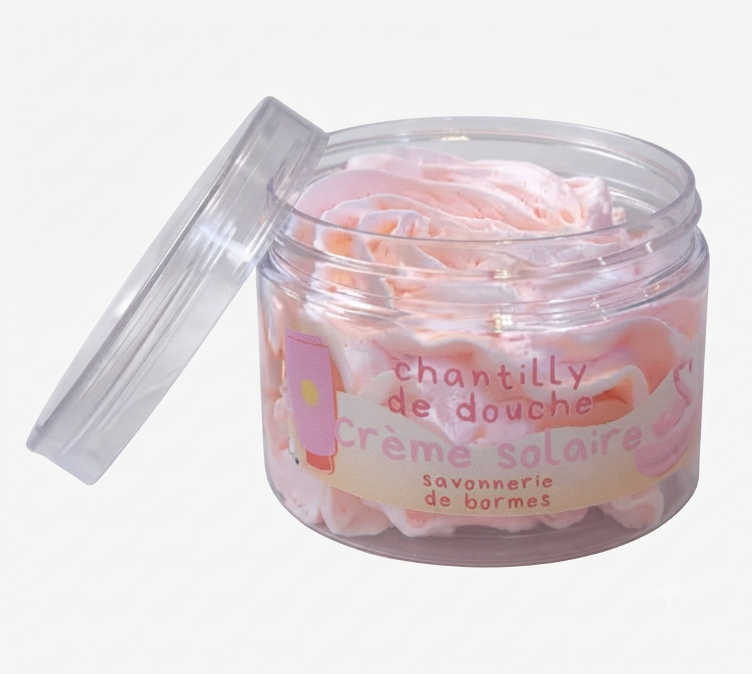 Chantilly de douche crème solaire