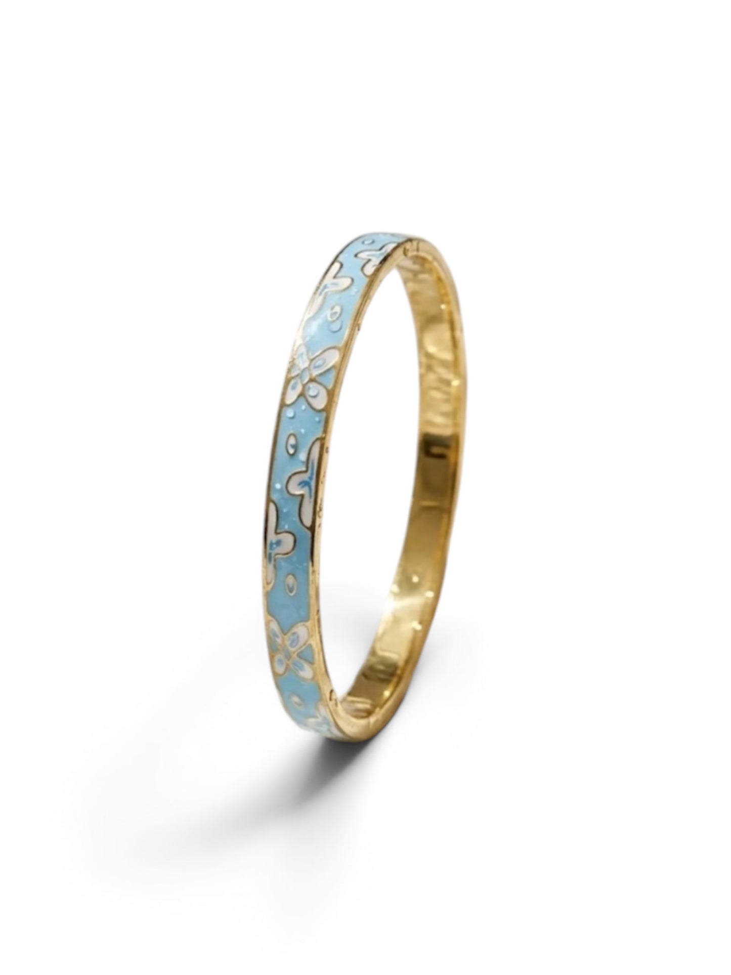 Bracelet jonc acier inoxydable bleu