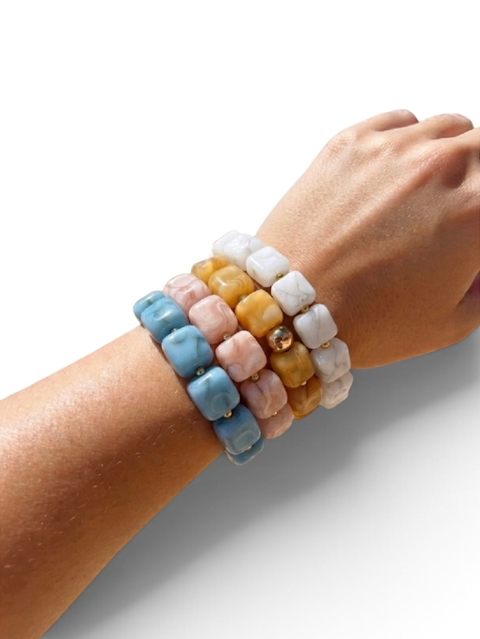 Bracelet capri en perle de résine 