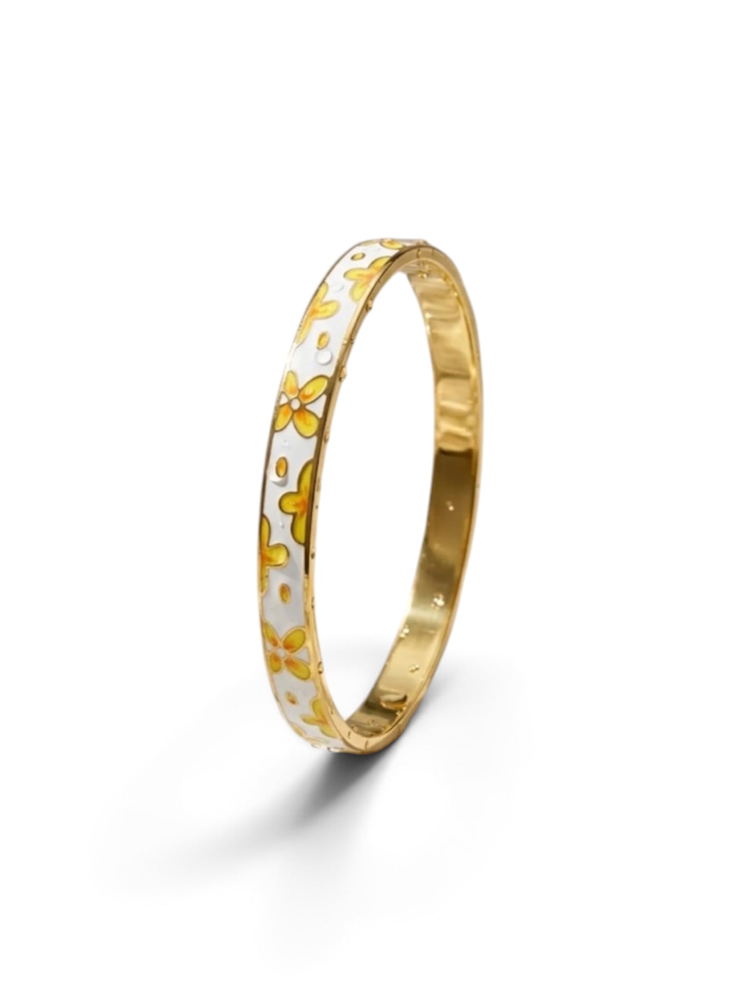 Bracelet jonc acier inoxydable blanc