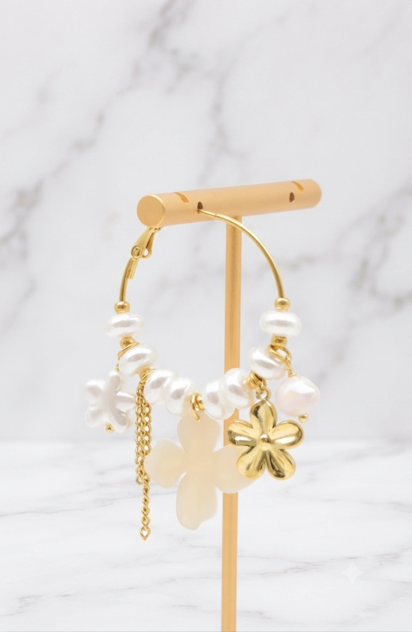 Boucles d’oreilles Sia en acier inoxydable hypoallergénique - Maëlyne Beauty