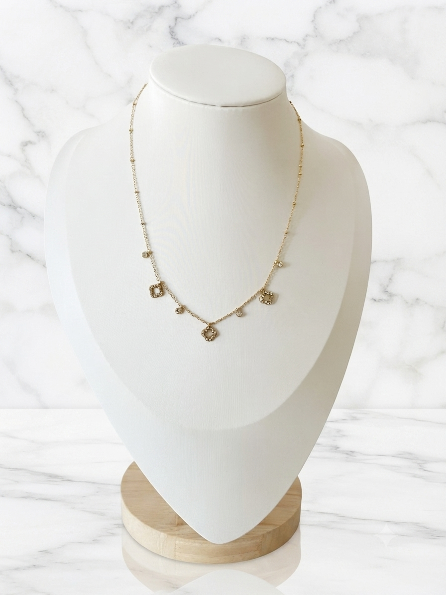 Collier Sofia, collier minimaliste en acier inoxydable hypoallergénique