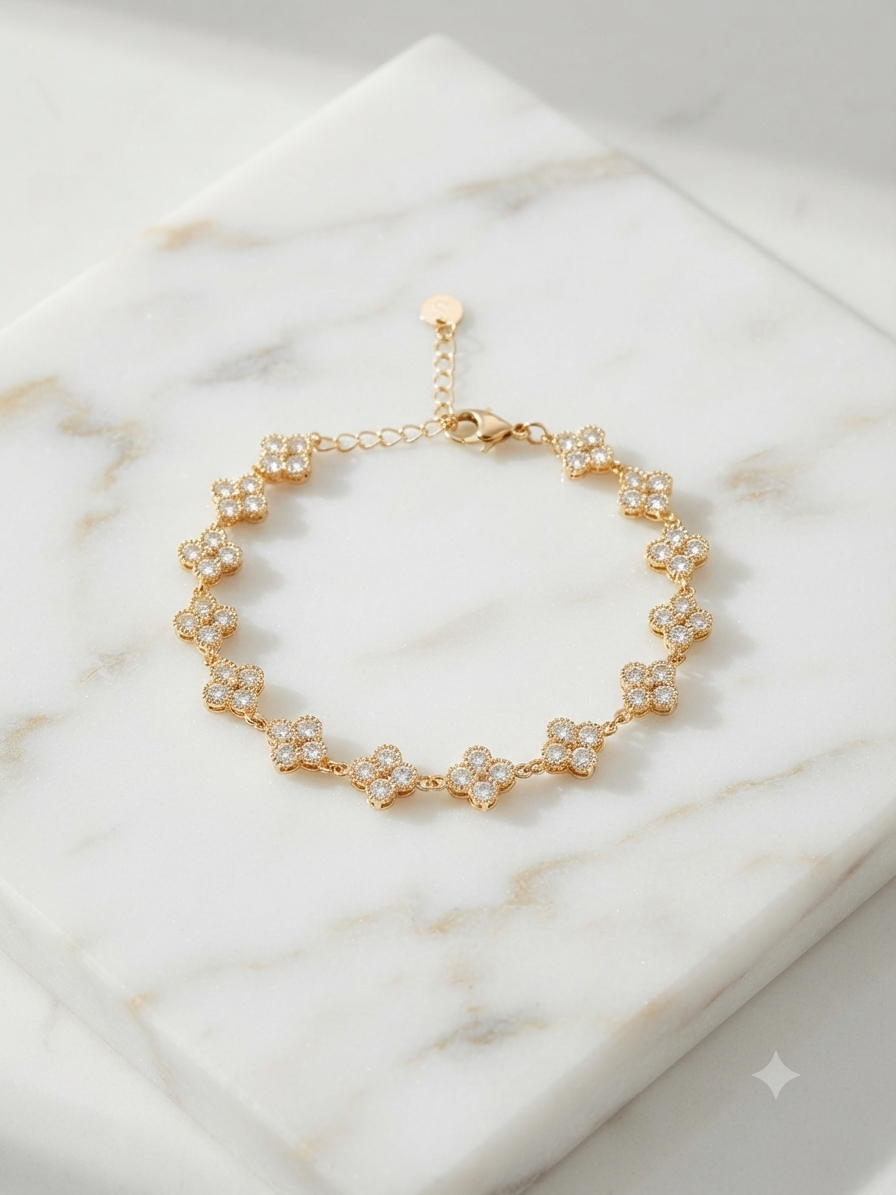 Bracelet Félicie Trèfles – Acier Inoxydable